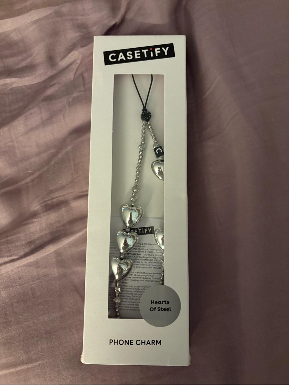 Casetify Silver Heart Charm Necklace